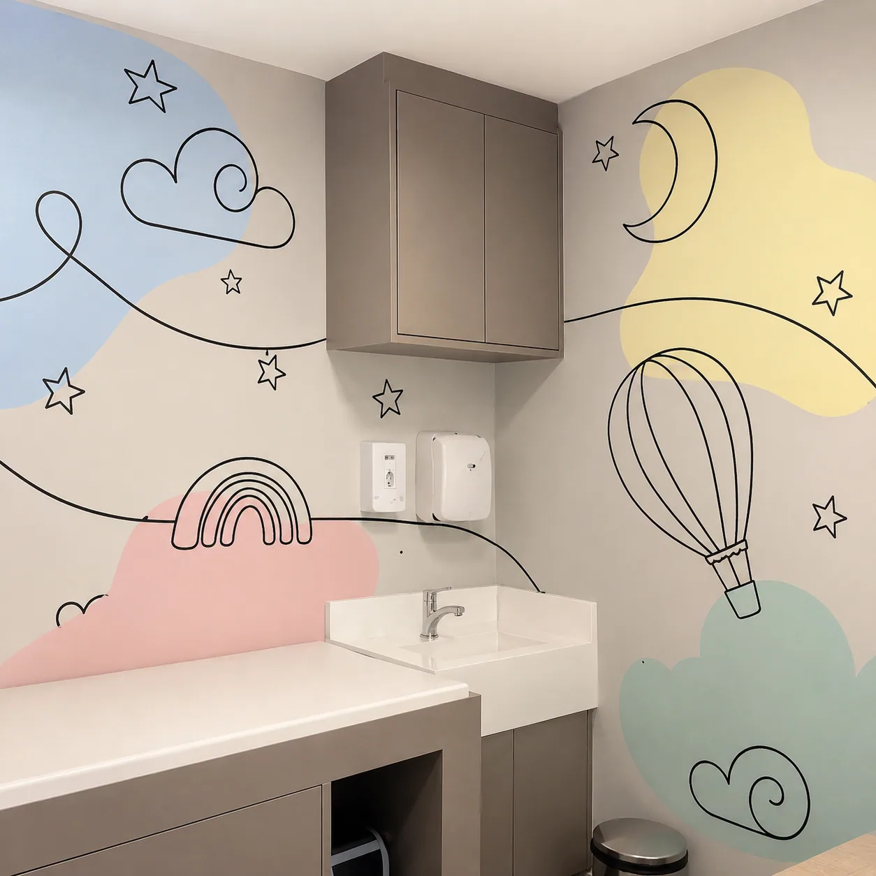 Arte em Parede para Clínicas Pediátricas - arte decorativa, pintura artística e muralismo feito à mão